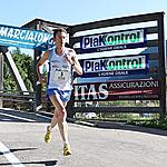 FORNO BRIDGE - The winner Leonardi crosses the Avisio river