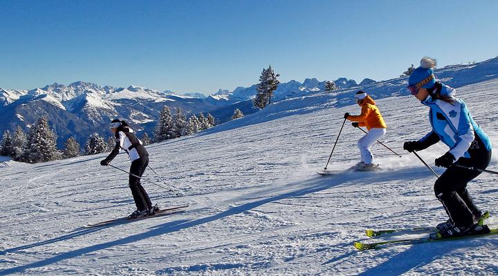 Alpine skiing in the Fiemme valley