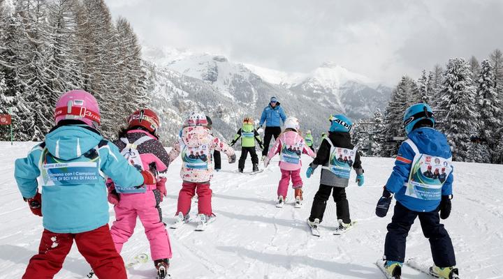 Ski school in the Fiemme valley