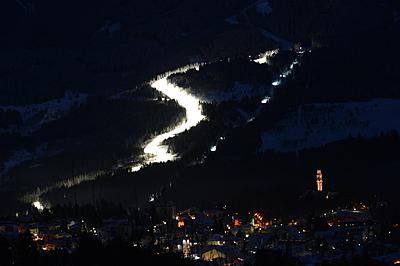 sciare di notte in Trentino