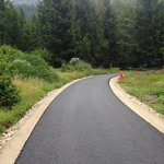 Nuova Pista Ciclabile San Lugano (BZ) - Aguai - Castello di Fiemme  - Lavori di preparazione del sottofondo e asfaltatura della nuova ciclabile