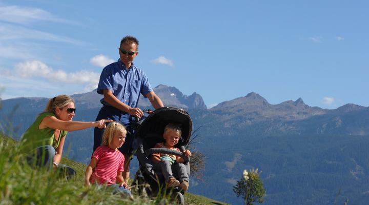 On holiday with the stroller