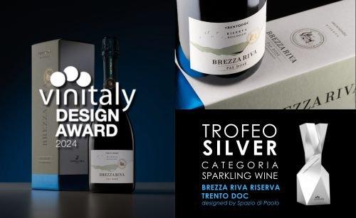 Silberne Trophäe beim Vinitaly Design Award.